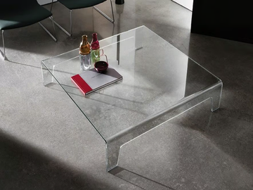 FROG - Low glass coffee table by Sovet italia - view 2